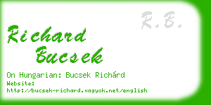 richard bucsek business card