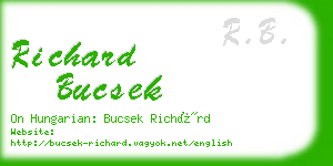 richard bucsek business card